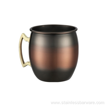 Stainless Steel Beer Mug with Vintage Copper Plating